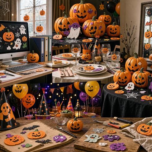 Halloween Foam Stickers Bulk Pumpkin Decorating Craft Set in Kuwait