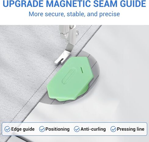 3Pcs Magnetic Seam Guide for Sewing Machine, Multifunctional Polygonal Hemmer Guide with Scale, Universal Sewing Accessories and Supplies (Polygonal Seam Guide) in Saudi Arabia