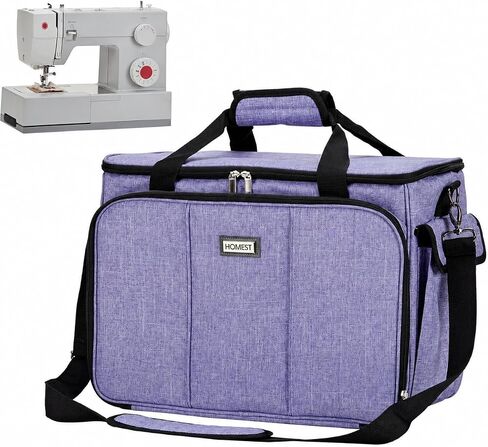 HOMEST Sewing Machine Carrying Case with Multiple Storage Pockets, Universal Tote Bag with Shoulder Strap Compatible with Most Standard Singer, Brother, Janome, Grey (Patent Design) in Saudi Arabia