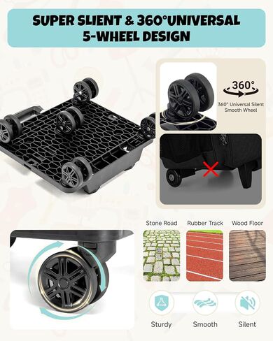Amythe Rolling Sewing Machine Bag with Wheels, 5-Wheel Carrying Case in Saudi Arabia
