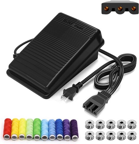 Singer Sewing Machine Pedal and Power Cord Replacement, Compatible with Singer 359102-001 1120 1304 1507 1512 2263 2273 2277 3116 3232 3337 3342 4423 4432 4452 50t8 8280 e99670 FC1902 M3220 in Saudi Arabia