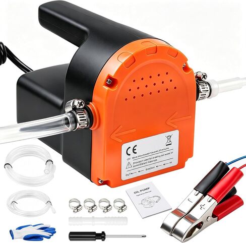 PLUMIA 12V 100W Oil Change Pump Extractor, Upgraded Oil/Diesel Fluid Pump Extractor Scavenge Suction Transfer Pump, Marine Electric Oil Pump, For Boat, Car, Motorcycle, ATV, RV, Truck, Motorbike in Saudi Arabia