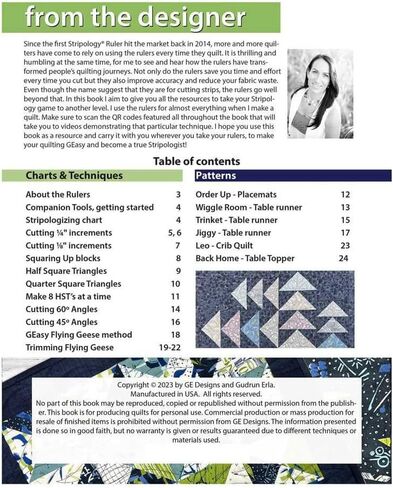 GE Designs Master Your Stripology Rulers Book by Gudrun Erla in Saudi Arabia