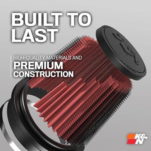 K&N Universal Clamp-On Air Intake Filter: High Performance, Premium, Washable, Replacement Filter: Flange Diameter: 3 In, Filter Height: 5 In, Flange Length: 1.75 In, Shape: Round Tapered, RU-3580 in Kuwait