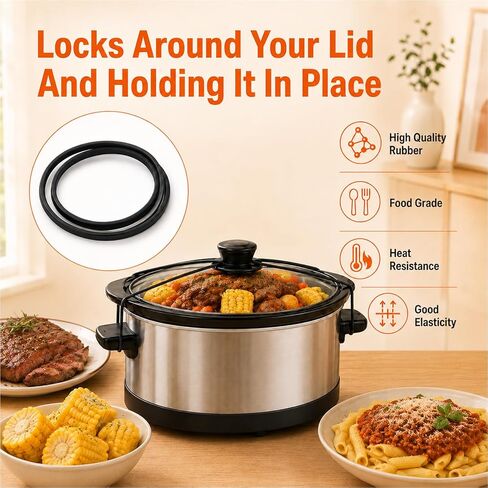 black Lid Latch Strap Rubber Band 6,7,8 quart Hamilton Beach Crock pot slow cooker WHT … in Kuwait