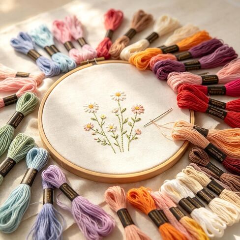 190 Skeins Rainbow Color Embroidery Floss Friendship Bracelet String Cross Stitch Embroidery Thread Cotton Floss Bracelet Yarn, Craft Floss in Saudi Arabia