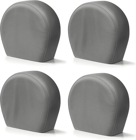 Explore Land Tire Covers 4 Pack - Tough Tire Wheel Protector for Truck, SUV, Trailer, Camper, RV - Universal Fits Tire Diameters 21-22.75 inches, Charcoal in Kuwait