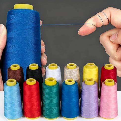 12 Pack 1800 Yards Serger Thread Cones, Each Spool,Sewing Thread in Saudi Arabia