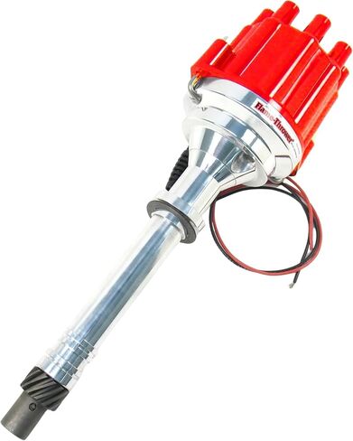 Pertronix D200800 Flame-Thrower Black Cap Plug and Play Marine Billet Electronic Distributor with Ignitor II Technology with Black Cap for Chevrolet Small Block/Big Block in Kuwait