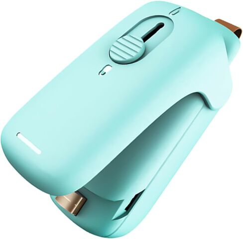 Ailgely Mini Bag Sealer، 2 في 1 مانع تسرب الحرارة المحمول وقاطع، مانع تسرب الحرارة المحمول، لأكياس الوجبات الخفيفة البلاستيكية الطازجة، تخزين الطعام (البطارية غير متضمنة) in Kuwait
