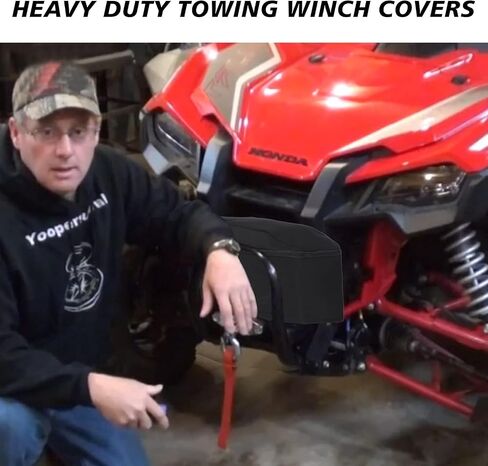Winch Cover,Heavy Duty UV-resistant Waterproof Winch Protective Cover with Drawstring,Indoor/Outdoor Winch Accessories,Weather Resistant Dust Cover for Electric Winches up to 12000Lbs in Kuwait