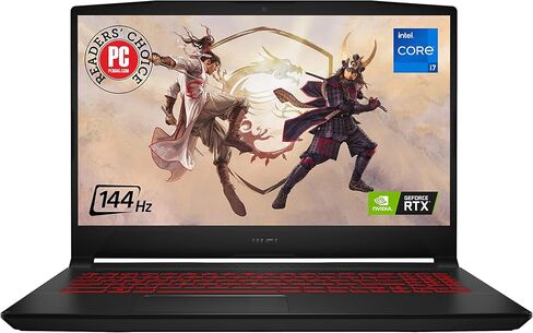 MSI Katana GF66 15.6" 144Hz 3ms FHD Gaming Laptop: Intel Core i5-11400H RTX3050 8GB 512GBNVMe SSD Win10 - Black in Kuwait