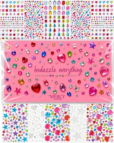 Bedazzle Everything Self Adhesive Gem Stickers 10 Sheets Large Chunky Jewels for Crafts, Adhesive Rhinestones in Saudi Arabia
