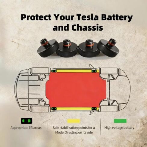 Lifting Jack Pad for Austin Built Tesla Model Y with 0.8 inch Jack pad Holes, 4 Pucks with a Storage Case in Kuwait