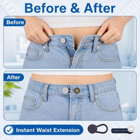 44-Pack Elastic Button Extenders for Jeans and Pants in Saudi Arabia