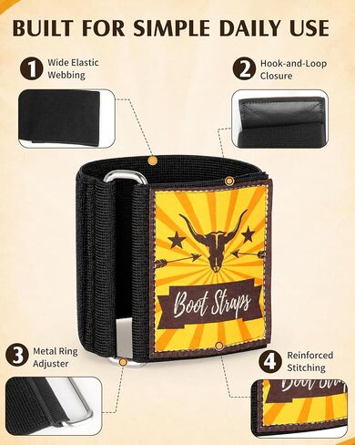 Cowboy Boot Straps, Adjustable Boot Shaft Cinch Strap for Smoother Jean Lines in Saudi Arabia