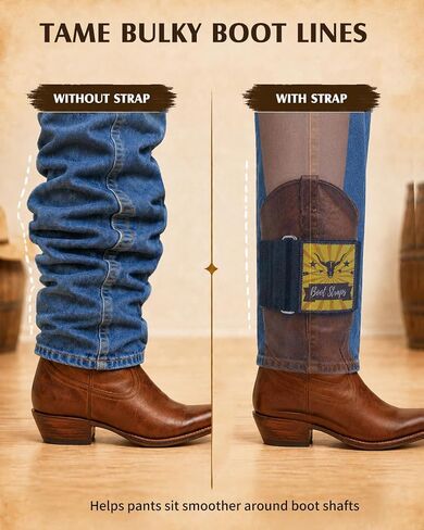 Cowboy Boot Straps, Adjustable Boot Shaft Cinch Strap for Smoother Jean Lines in Saudi Arabia