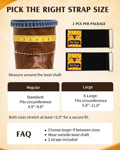 Cowboy Boot Straps, Adjustable Boot Shaft Cinch Strap for Smoother Jean Lines in Saudi Arabia