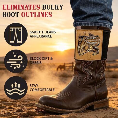 Boot Straps for Cowboy Boots, Hidden Elastic Boot Shaft Cinch Bands in Kuwait
