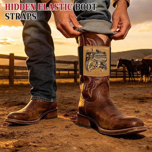 Boot Straps for Cowboy Boots, Hidden Elastic Boot Shaft Cinch Bands in Kuwait