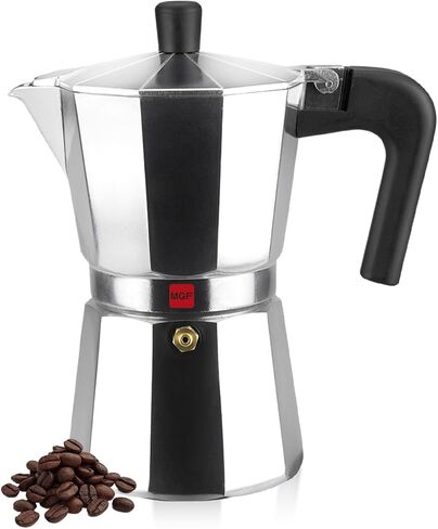 MAGEFESA KENIA - Stovetop Espresso Coffee Maker, 9 cups Size, make your own home italian coffee with this moka pot, made in extra thick aluminum, safe and easy to use, cafetera, café in Kuwait