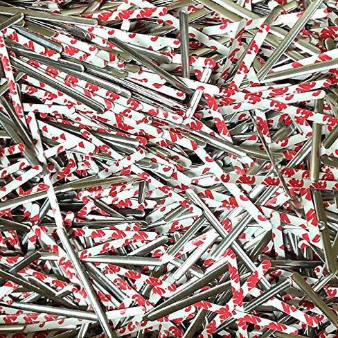 Airssory 100 Pcs Adhesive Metal Flat Aluminum Bar Strip Trimming One-Side Sticky Wire for Bridge Band Clip of Nose DIY Crafts Making Accessories - 3.3"-3.5" in Saudi Arabia