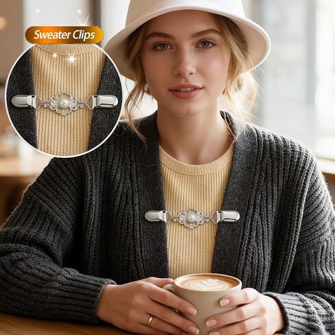 3PCS Cinch Clip, Vintage Waist Cincher Clips, Retro Sweater Clips Dress Clips Back Cinch for Women's Different Clothing, Gold/Silver/Black in Kuwait