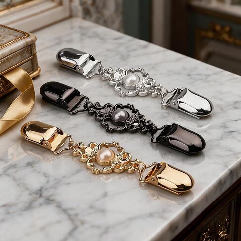 3PCS Cinch Clip, Vintage Waist Cincher Clips, Retro Sweater Clips Dress Clips Back Cinch for Women's Different Clothing, Gold/Silver/Black in Kuwait