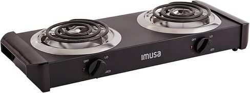 IMUSA USA GAU-80306 Electric Double Burner 1750-Watts , Black in Kuwait