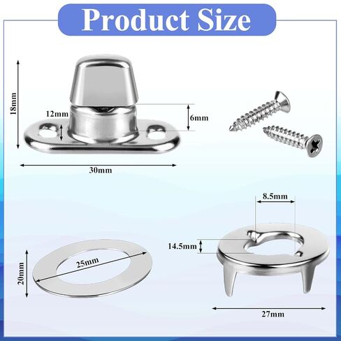 30 Set Grade Twist Lock Fasteners Turn Button with Eyelet and Stud in Kuwait