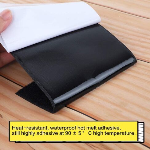 4in x 9ft Strong Sticky Hook and Loop Tape Black Heavy Duty Adhesive Strips in Kuwait
