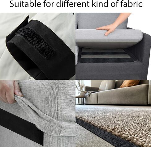 4in x 9ft Strong Sticky Hook and Loop Tape Black Heavy Duty Adhesive Strips in Kuwait