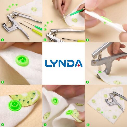 LYNDA Snaps and Snap Pliers Set, 360 Sets T5 Plastic Buttons for Sewing and Crafting in Kuwait