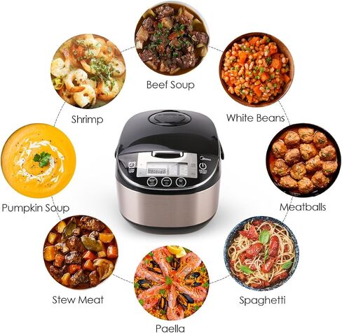 Midea Rice Cooker Slow Cooker Multi Cooker 10 Cup with Steamer Basket For Rice Food Vegetable Egg Automatic Keep Warm LED Digital Control in Saudi Arabia