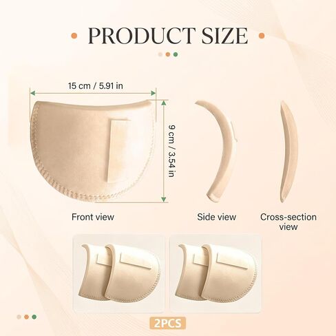 2 Pairs Shoulder Pads for Women Clothing,1.5cm Foam,Fix High Low Shoulders in Saudi Arabia