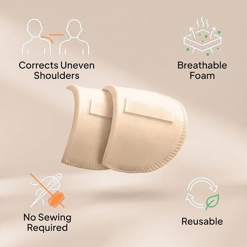 2 Pairs Shoulder Pads for Women Clothing,1.5cm Foam,Fix High Low Shoulders in Saudi Arabia