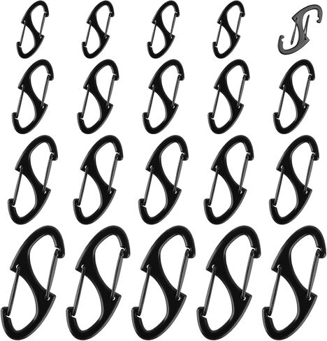 Zipper Clips Anti Theft, 20 Pcs Zipper Pull Locks for Backpacks, Double-Sided Spring S Carabiner Clasps Theft Deterrent for Luggage Suitcase Handbags Keys Purse in Saudi Arabia