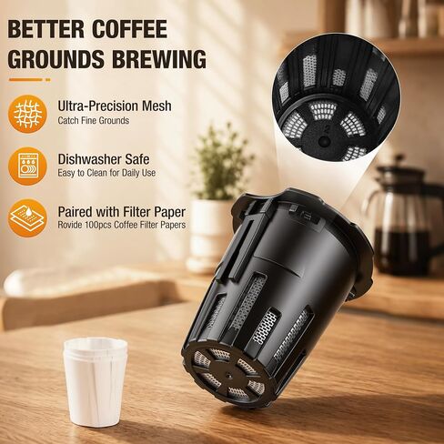 Portable Travel Coffee Maker Press, Camping Coffee Press, Travel K Cup Coffee Maker - Instantly Makes Delicious Coffee, Compatible with K Cups and Ground Coffee, 4~12 OZ One Shot in Kuwait
