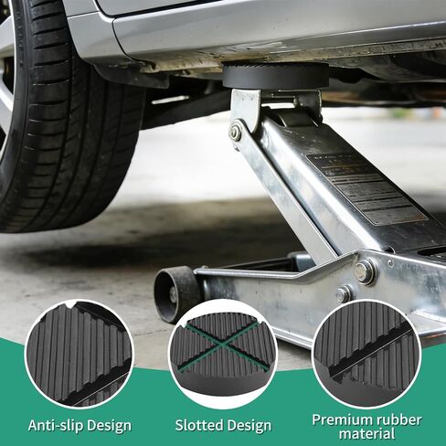 Universal Floor Jack Rubber Pad Jack Pad Adapter Pinch Weld Side Frame Rail Protector Puck/Pad (1 Pack) in Kuwait