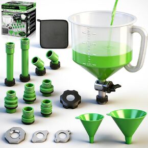 SWANLAKE No-Spill Coolant Funnel Kit,Spill Proof Radiator Funnel Bleeder with Adapters.Universal Fitment15Pcs. in Saudi Arabia