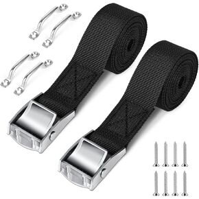 Battery Box Straps Tie Down 79" for Boats Battery Hold Down with Stainless Steel Cam Buckle Battery Hold Down Strap Deck Loop Mounts SS Screws for Marine Battery Box Cooler RV and More(2 Pack) in Kuwait
