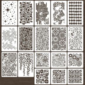 Damask Stencil Stencils for Crafts Reusable 7.8"x4" in Kuwait