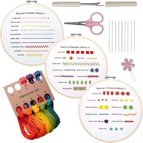 Bonroy Embroidery Practice kit for Adult Beginners with Step-By-Step Videos in Kuwait