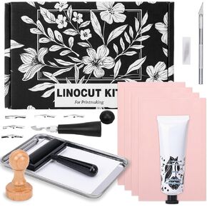 SGHUO Linocut Kit for Beginners, Stamp Making Set with Tools in Kuwait