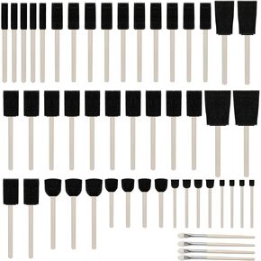 فرشاة الاستنسل المستديرة وفرشاة الرغوة الصغيرة مع رغوة عالية الكثافة 50pcs لصياغة صغيرة (5/16 "، 1/2" ، 3/4 "، 1" ، 1-1/2 "، 2") ... in Kuwait