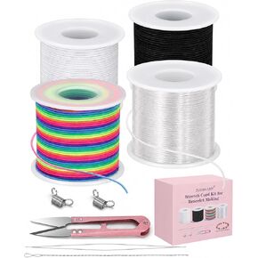 ZUSHALLMY Bracelet String Kit, 4 Rolls 1mm Elastic Cord, 660 FT Total in Saudi Arabia