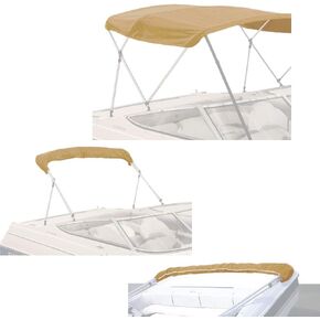 SavvyCraft 4 Bow Bimini Top Replacement Cover 9 Colors Options 8ft and 10ft Long, Durable Marine Grade Canvas Sun Shade Boat Canopy, Easy Install Zipper Sleeves, Replacement Canvas Only No Fram in Saudi Arabia