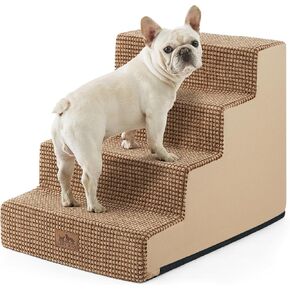 COZY KISS Dog Stairs for Small Dogs, 4 Step Pet Stairs for Beds & Couches in Kuwait