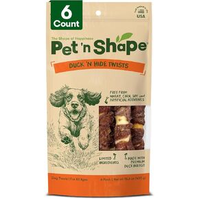 Pet 'n Shape Chik 'n Hide Twists, Chicken Wrapped Rawhide Treats, 6 count in Kuwait