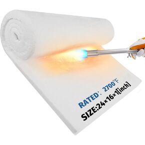 Ceramic Fiber Blanket, 24" x 16" x 1" (Thick), Rated to 2600°F in Saudi Arabia